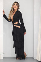 VESTIDO LARGO NEGRO LEONOR