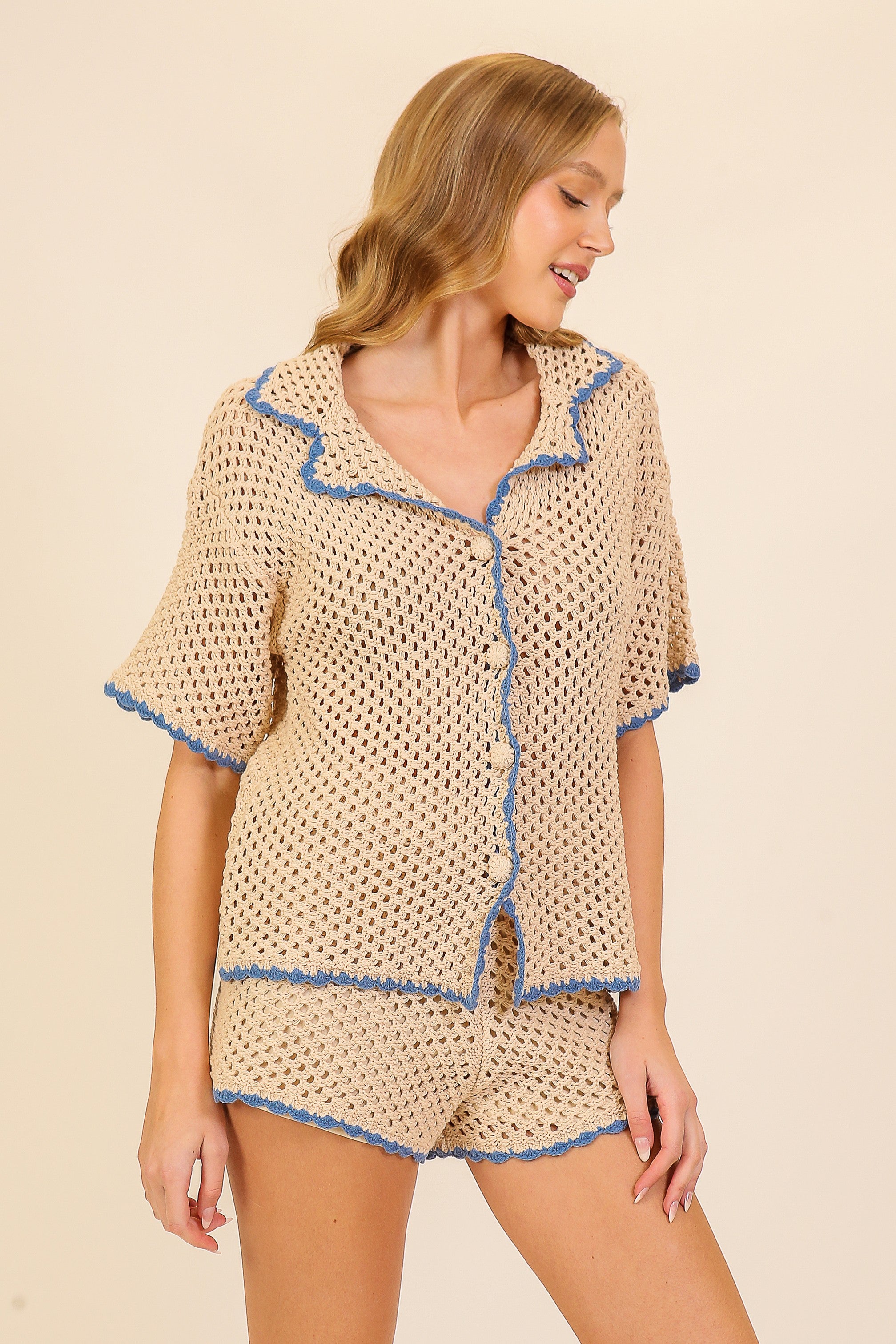 SANTORINI CROCHET SHORT SET