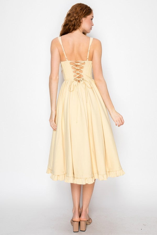 THE FLORENCE CORSET MIDI DRESS