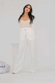 ELIZABETH WHITE BLAZER SET