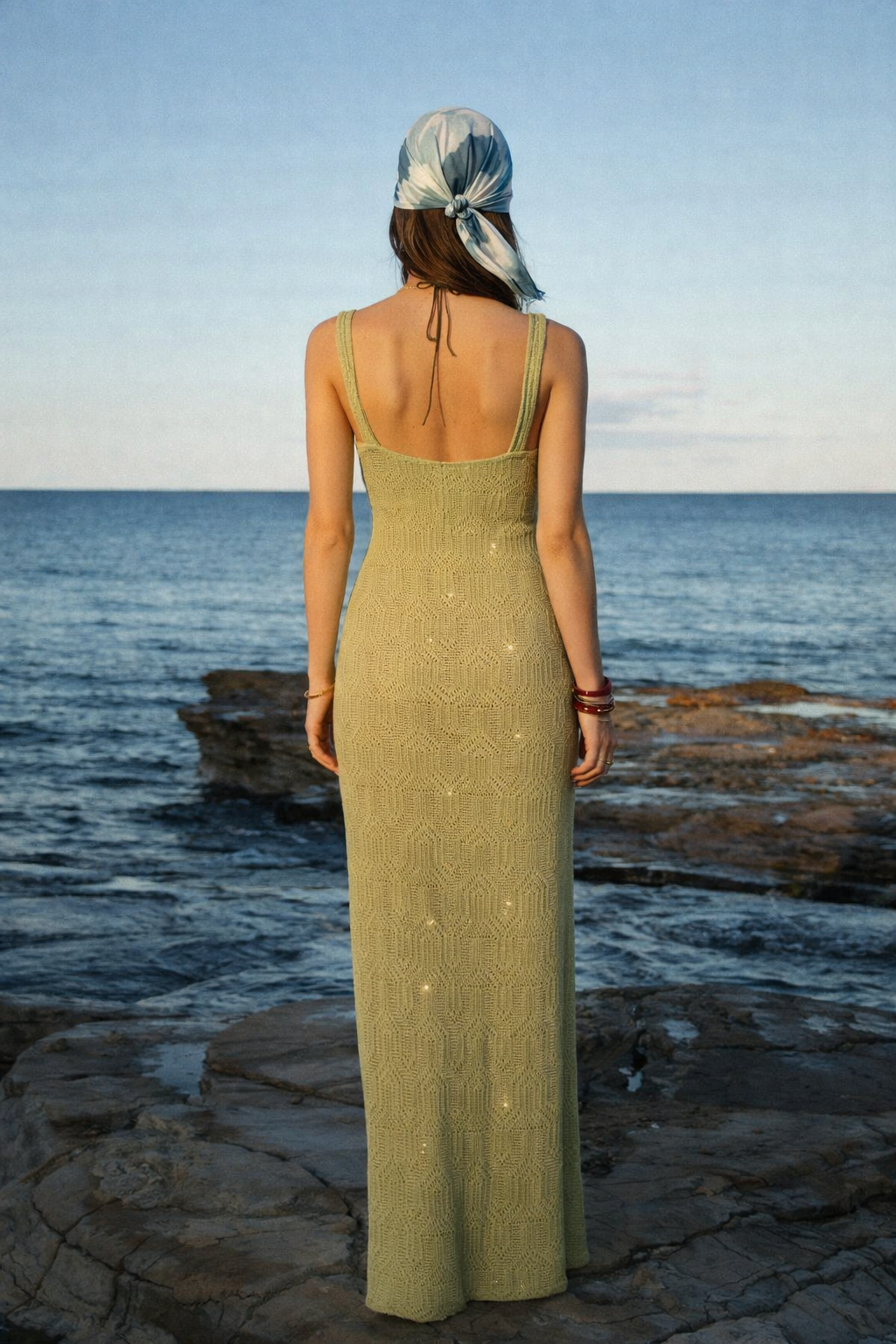 NAIRA SHIMMER COASTAL MAXI DRESS
