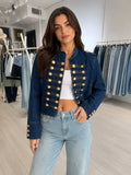 Tailored Symmetric Button-Front Jacket