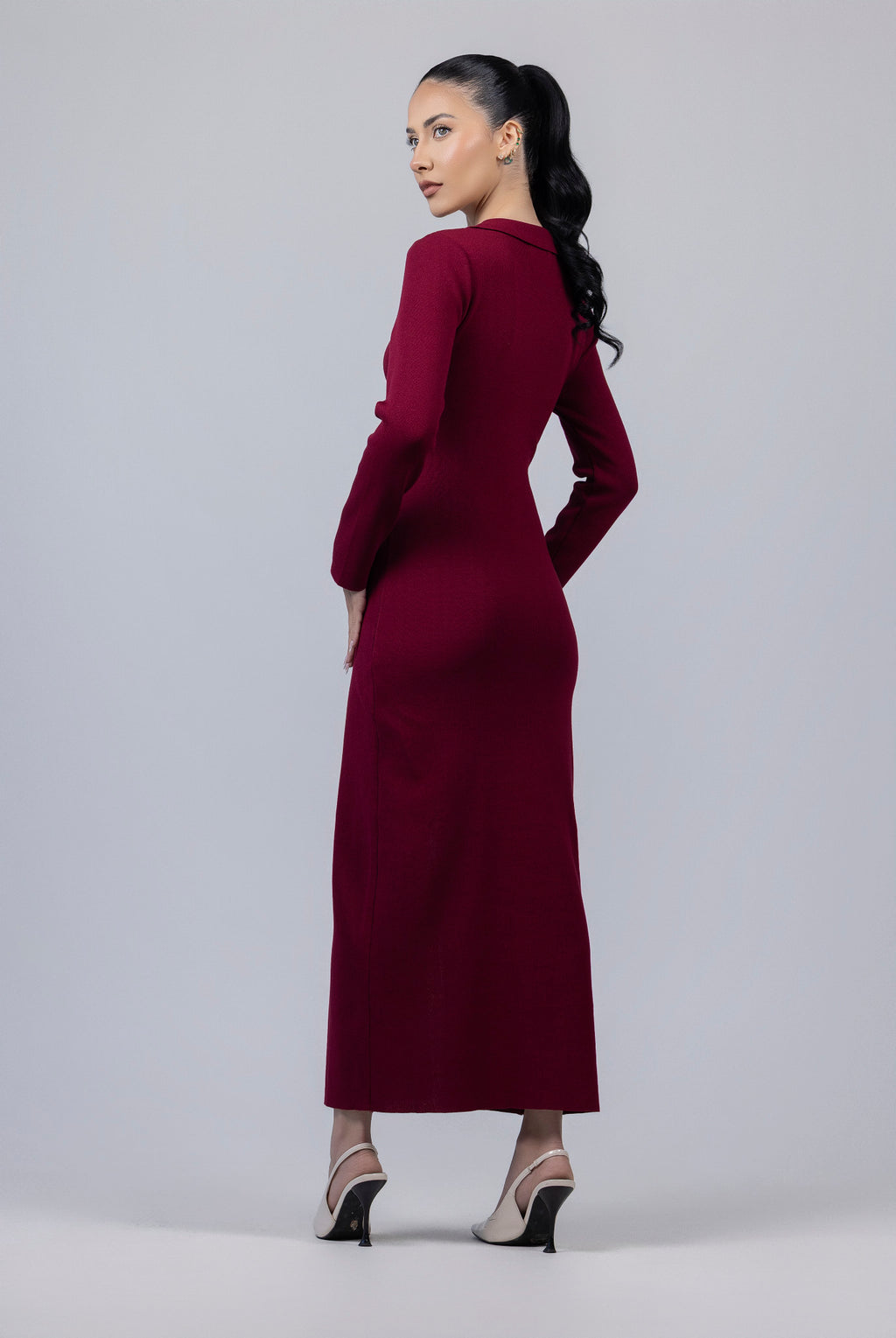 VALEN BUTTON KNIT DRESS