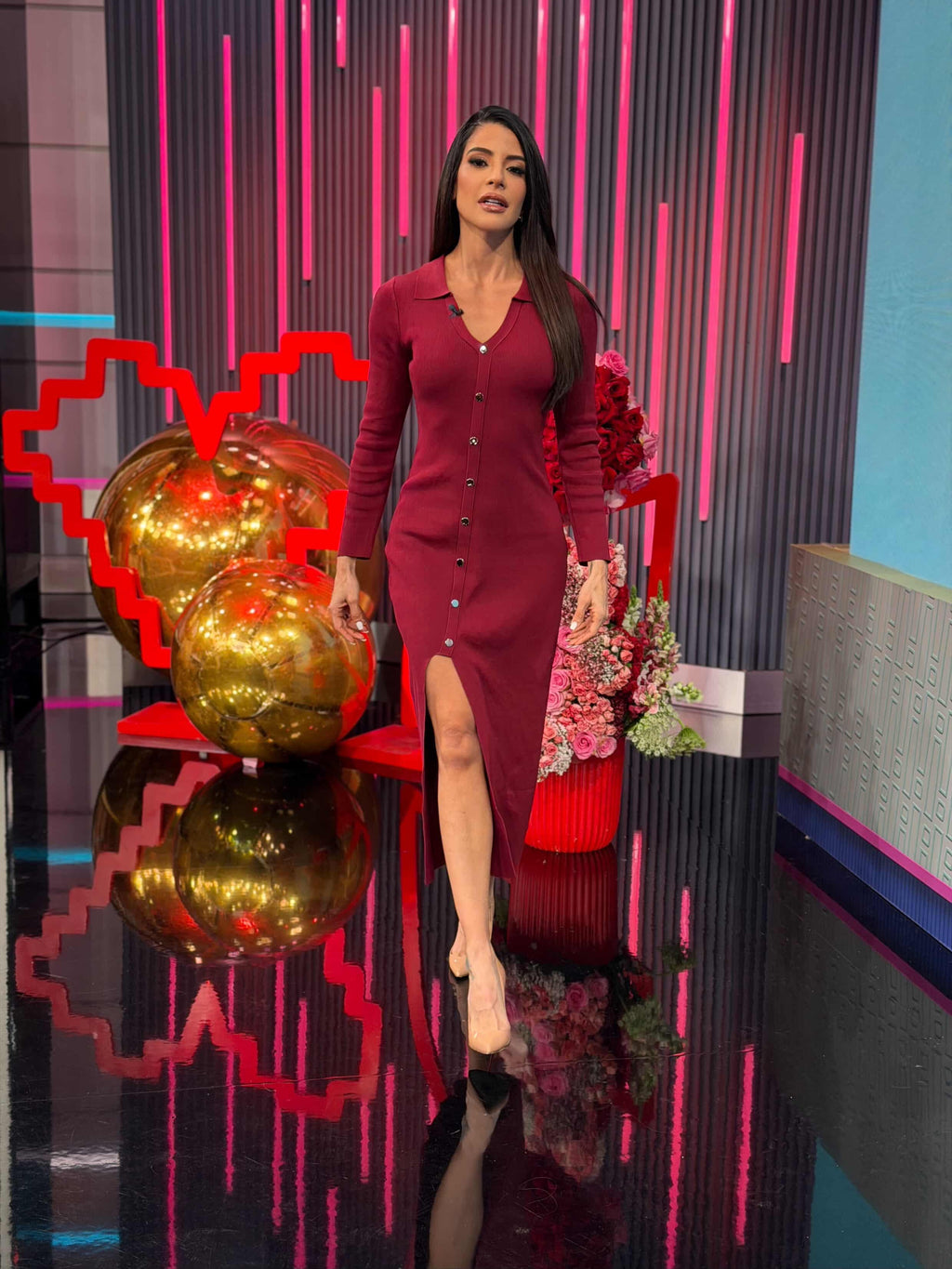 VALEN BUTTON KNIT DRESS