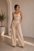 The Safari Chic Gold Button Two Pieces Set